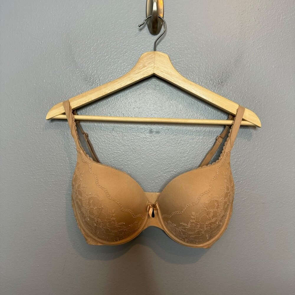 VICTORIA'S SECRET body by victoria perfect shape bra in nude lace size 32DDD